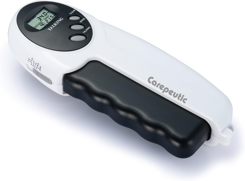 KH517 Digital Talking Power Hand Grip Exerciser, White, 7 1/4