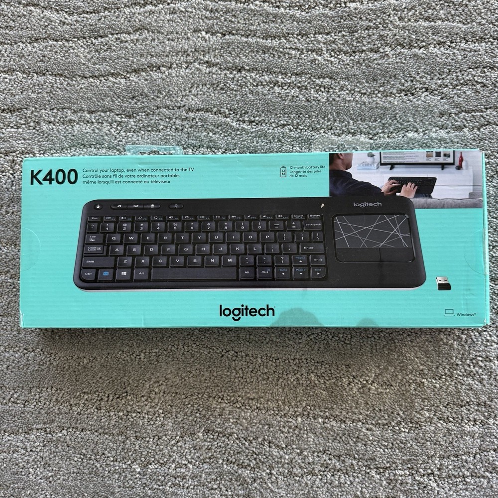 NEW Logitech K400 Wireless Keyboard Multi-Touch Touchpad