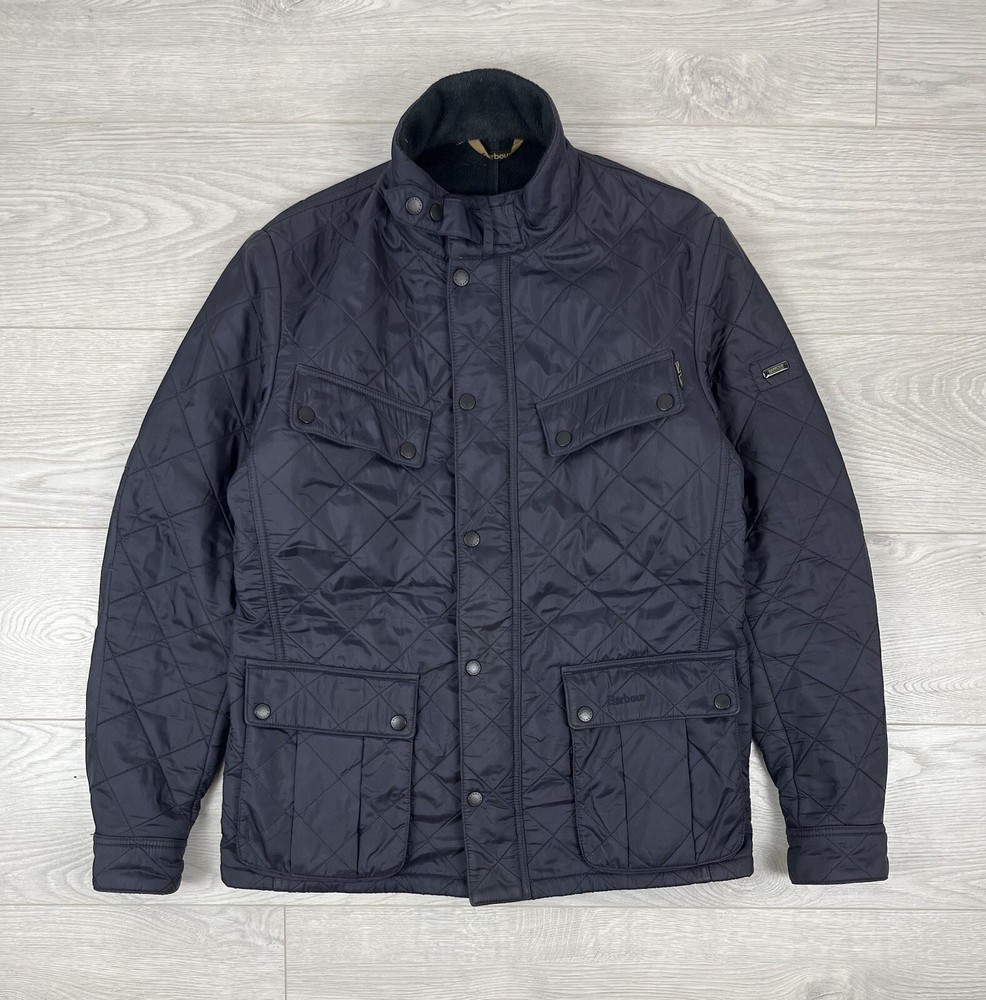 Barbour International Ariel Polarquilt Navy Quilted Jacket for Men Size M