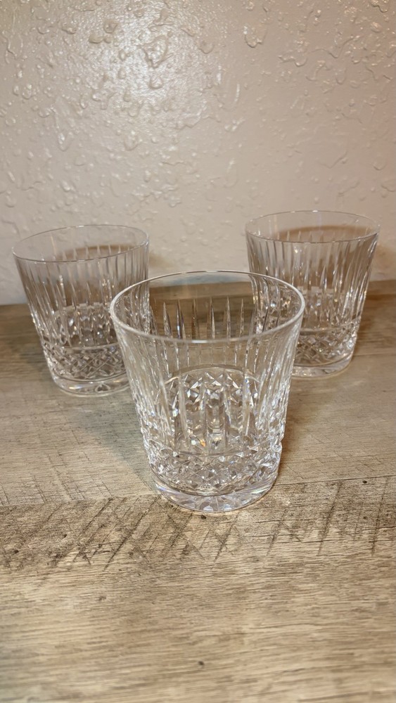 Waterford Crystal Maeve (Cut) Set of 3 Old Fashioned Glasses 9 oz Ireland