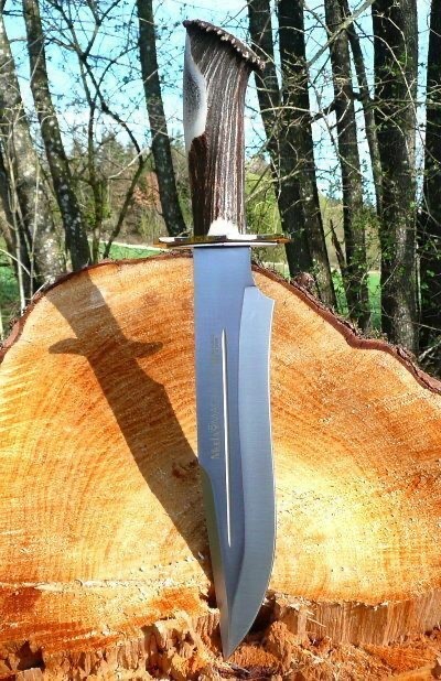 1095 Steel Hunting Knife With Deer Antler Handle