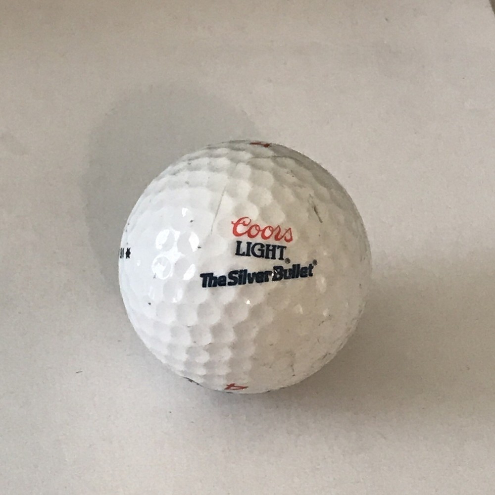 Coors Light Silver Bullet Beer Titleist Logo Collector Used Golf Ball