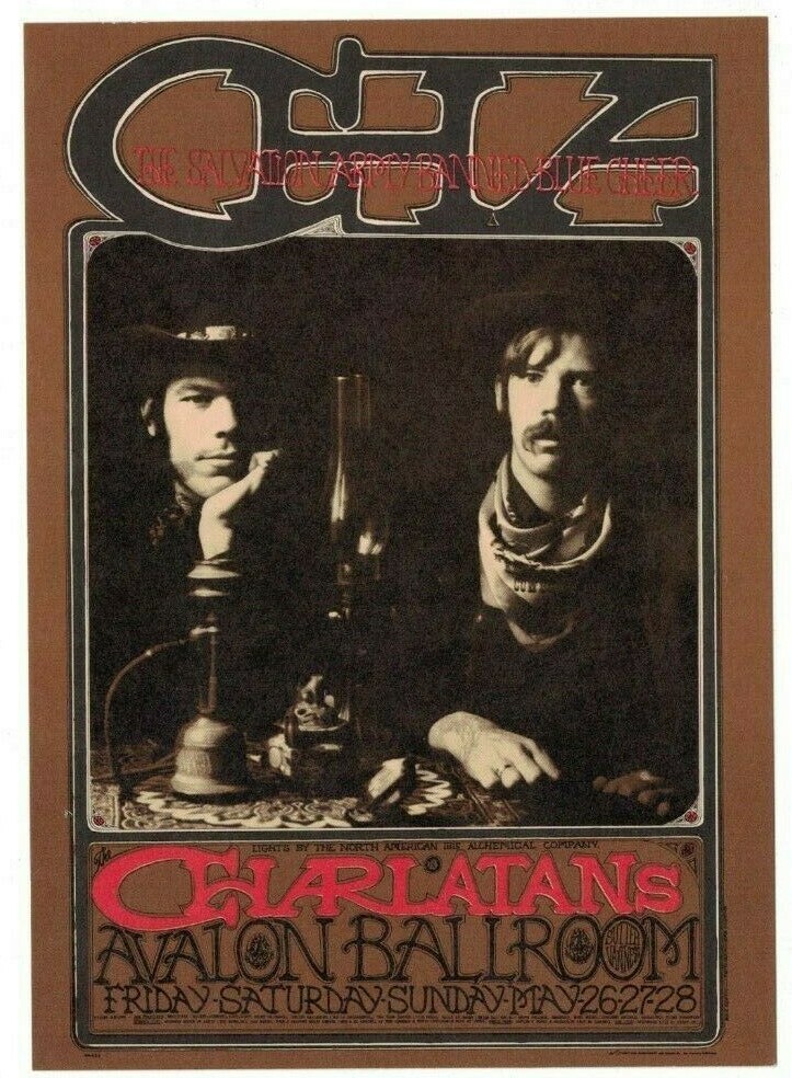 CHARLATANS BLUE CHEER AVALON BALLROOM FAMILY DOG POSTCARD FD-63 N/M B-16