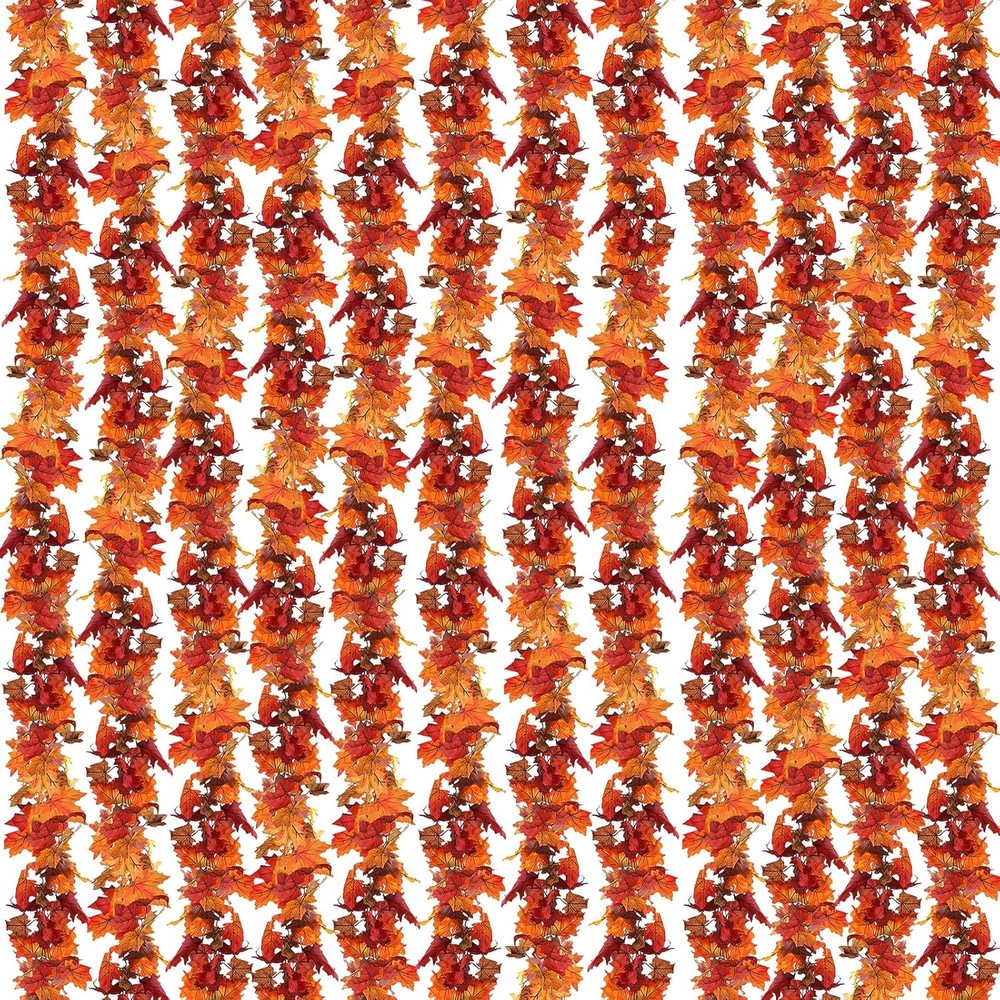 CQURE 24 Pack Artificial Autumn Fall Maple Leaf Garland, 5.9Ft/Piece Autumn