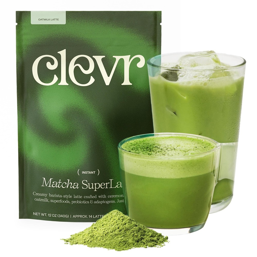 Clevr Blends Organic Instant Ceremonial Grade Matcha Green Tea Latte Superfood