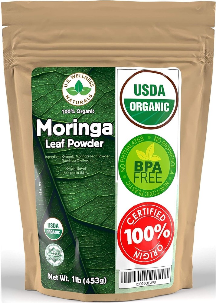 Organic Moringa Leaf Powder 1LB 16oz Pure Natural Superfood No Additives