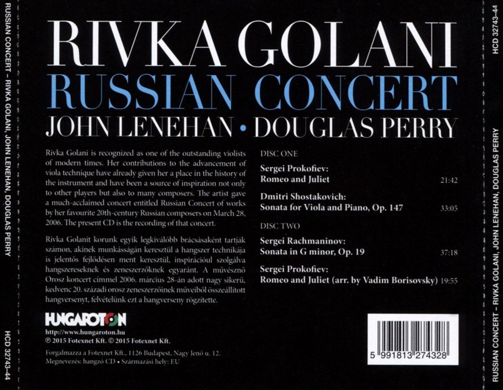 RIVKA GOLANI RUSSIAN CONCERT NEW CD