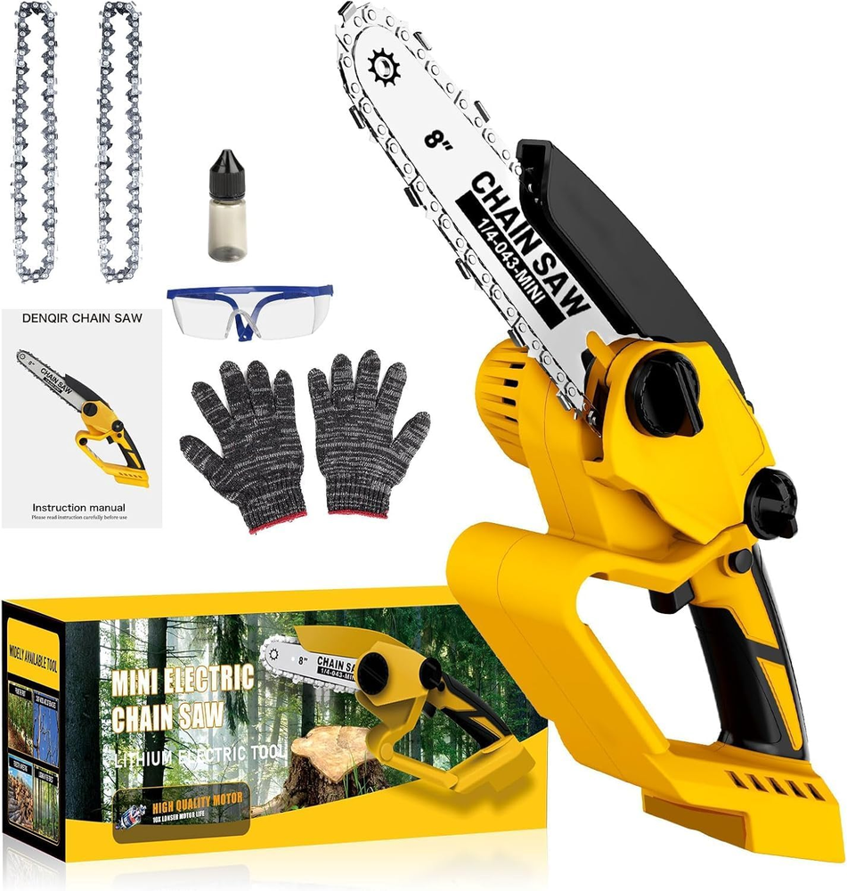 8-Inch Cordless Mini Chainsaw for Dewalt 20V MAX (Battery Not Included)