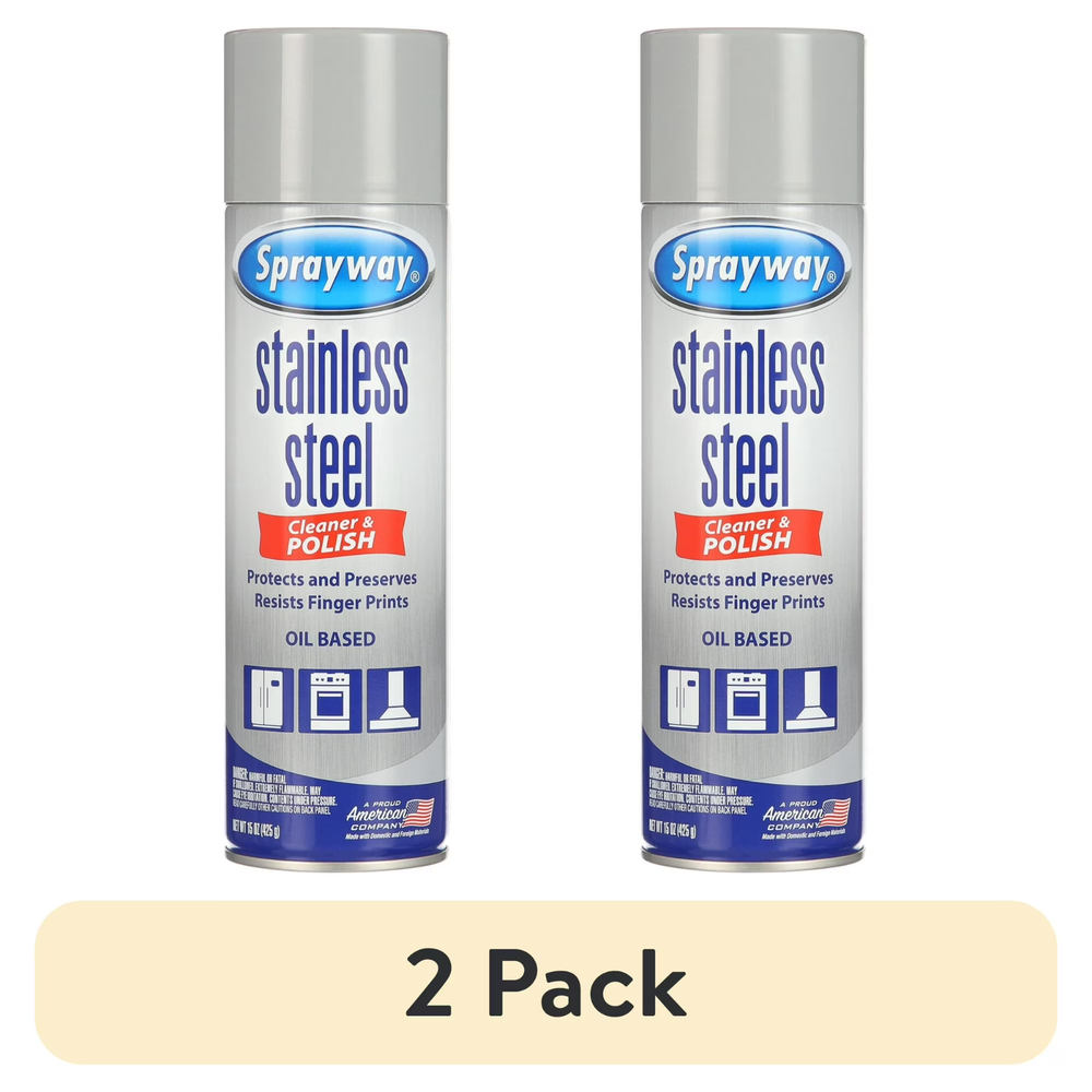 Stainless Steel Cleaner and Polish Spray 15oz 2 Pack Streak Free