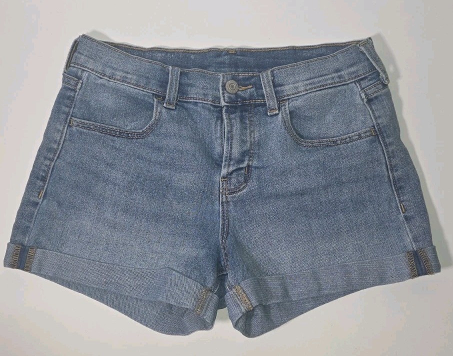 Old Navy Cuffed Shorts Women's size 2 Medium Wash Blue Denim Jean Shorts