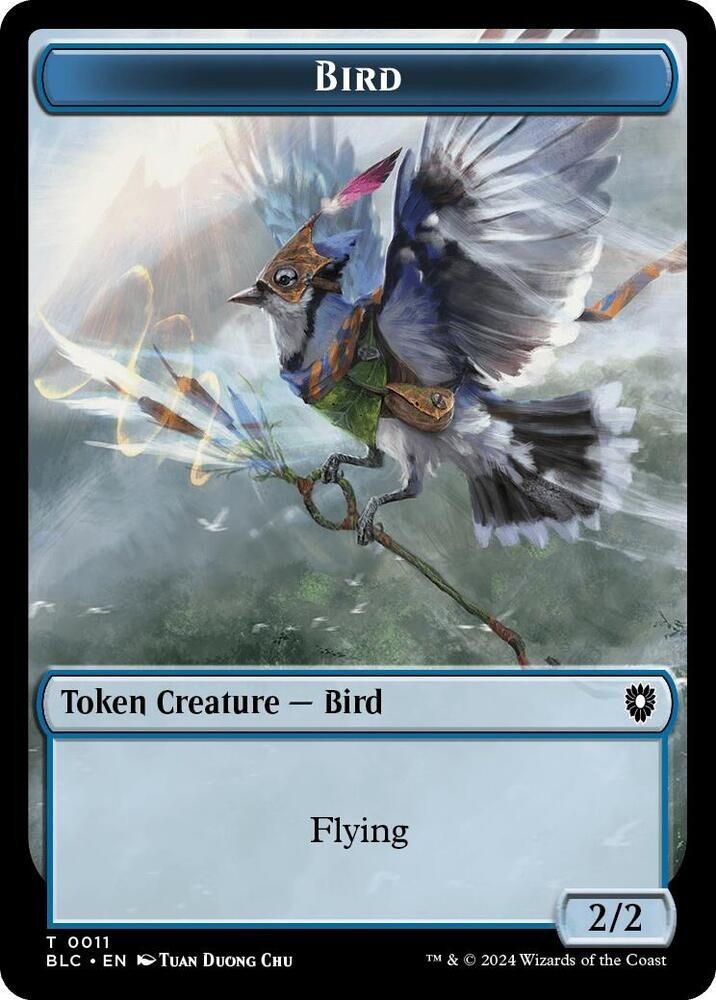 Bird (011) // Fish Double-Sided Token MTG BLC 11//16 Token NM