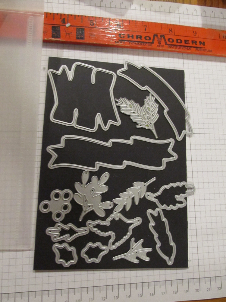 Stamping Up Christmas Banners dies Sizzix Pine Tree for stamps