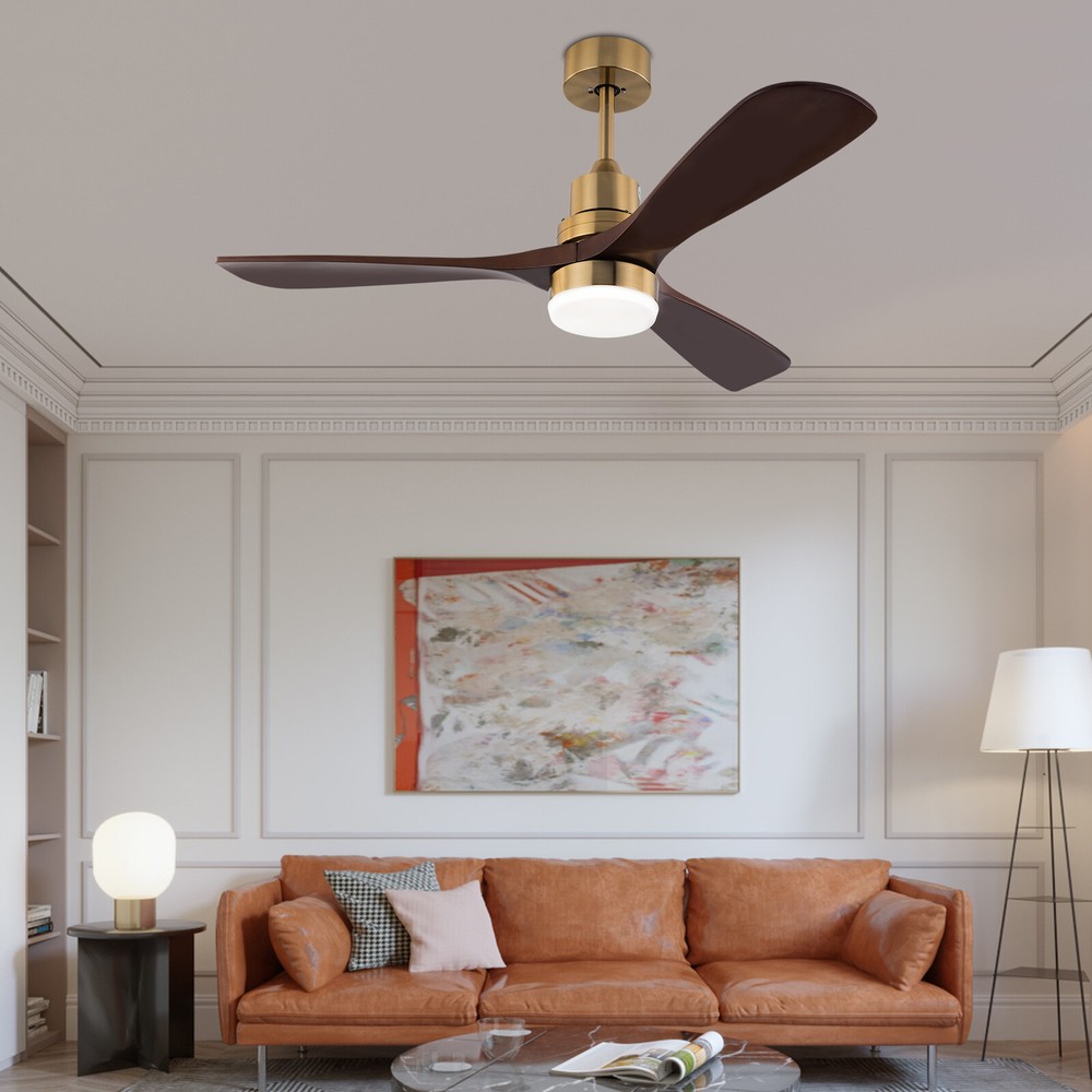 48-Inch 3-Speed LED Ceiling Fan with Remote Light Timer 40W Energy-Efficient