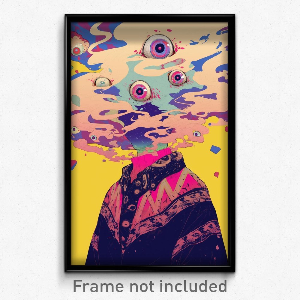 Art Poster - Uncommon Giant (Psychedelic Trippy Weird 11x17 Cartoon Print)