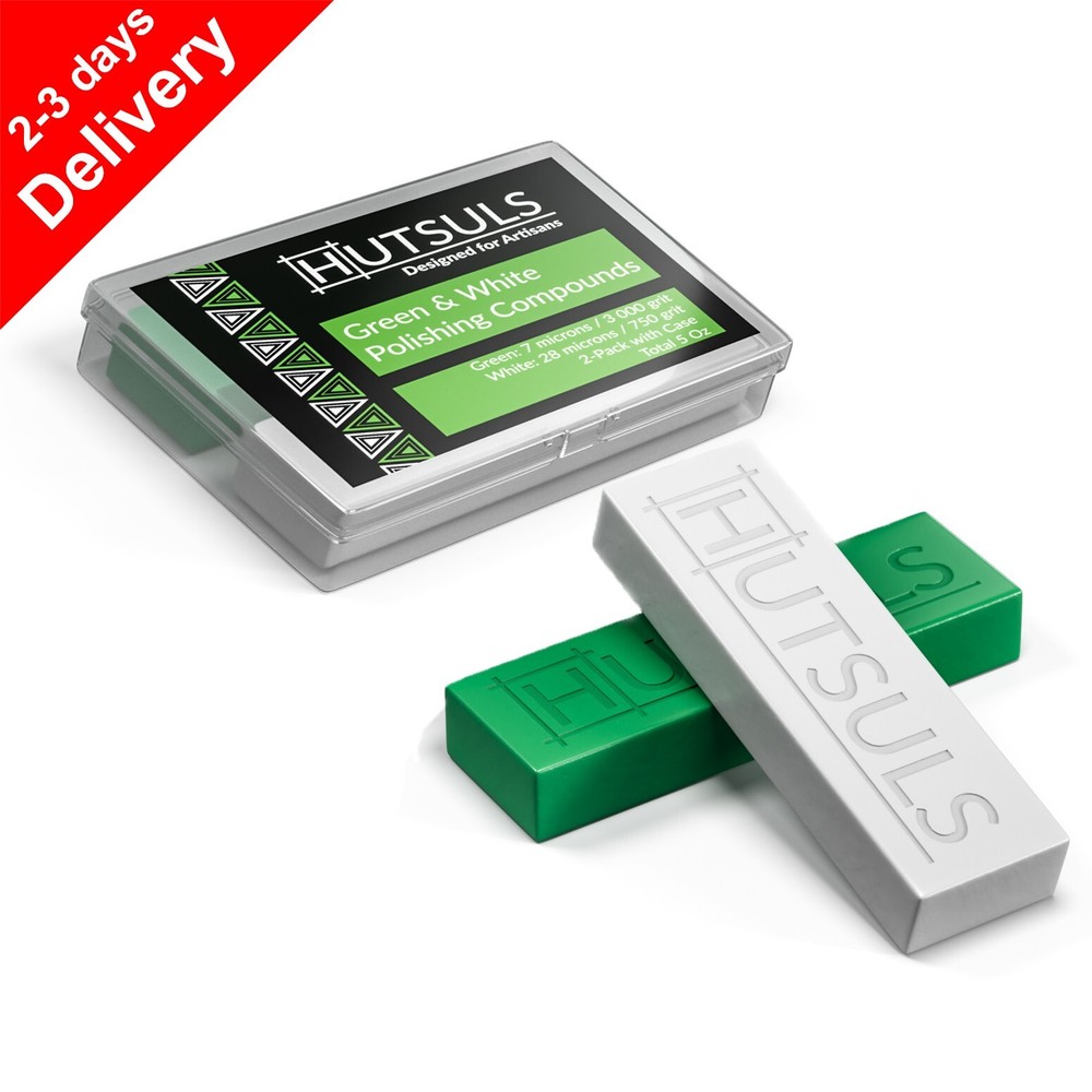 Hutsuls 5 Oz White & Green Strop Compound Knives Honing Stropping Polishing Bars