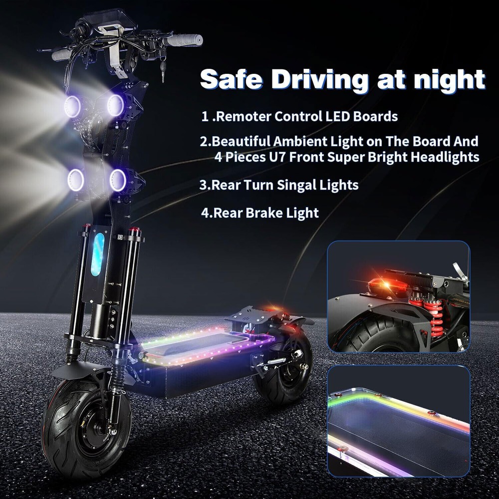 8000W Foldable Dual Motor Strong Power Electric Scooter 60V/50AH Fast speed New