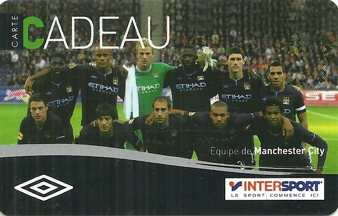 RARE / GIFT CARD: TEAM MANCHESTER CITY - FOOTBALL / INTERSPORT / UMBRO-image