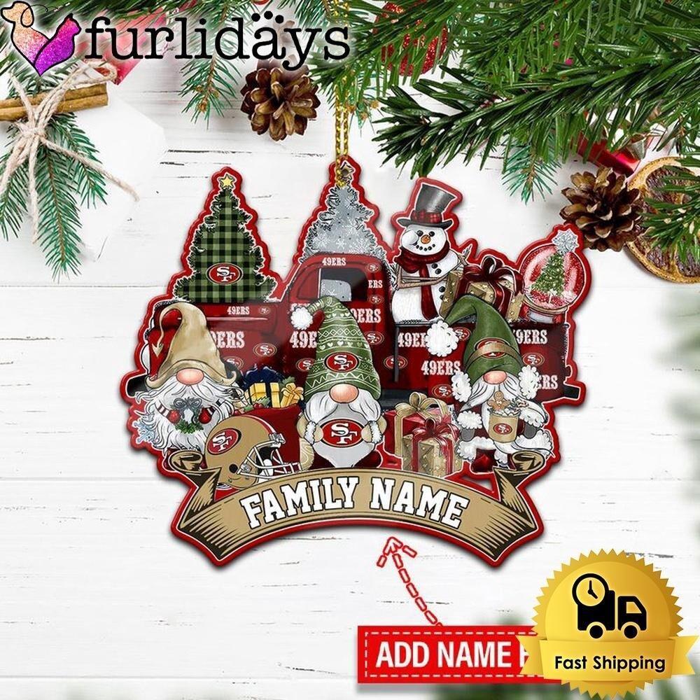 Personalized San Francisco Football Team 49ers Christmas Ornament Holiday Gift