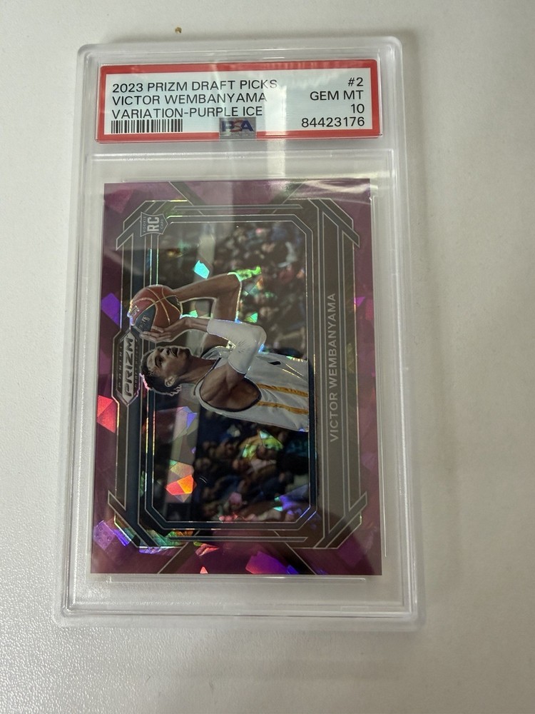 2023 Panini Prizm Draft Picks Victor Wembanyama Purple Ice Prizm Variations /149