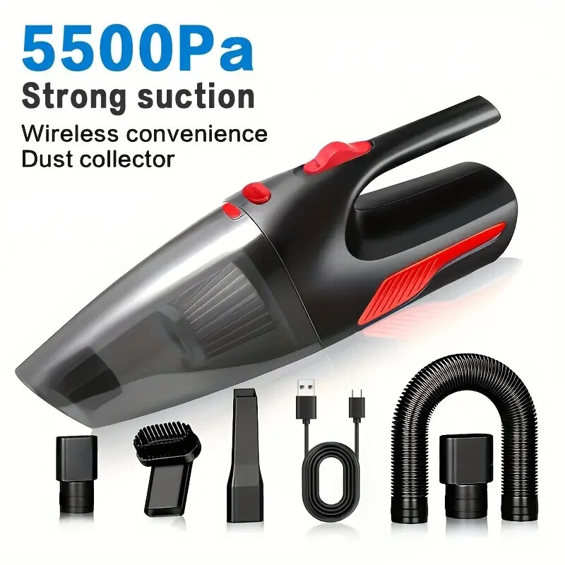 200W Max Suction Wireless Handheld Vacuum Cleaner - Dual-Use Car and Home, Mini