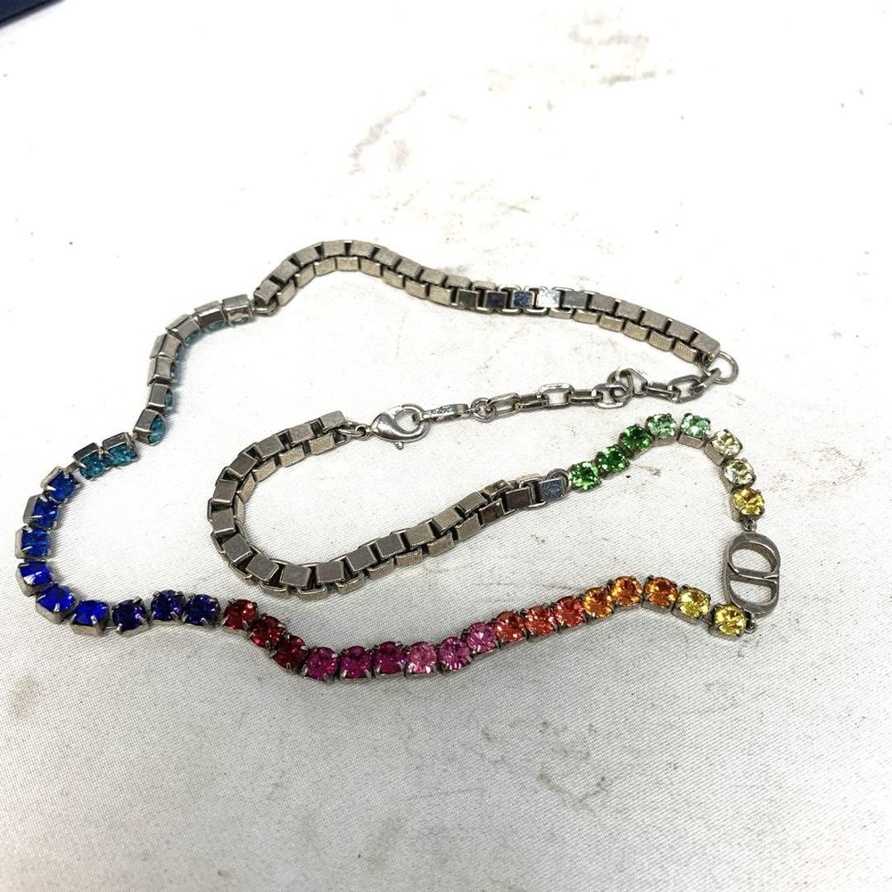 Dior Rainbow Necklace Rare Colorful Statement Jewelry