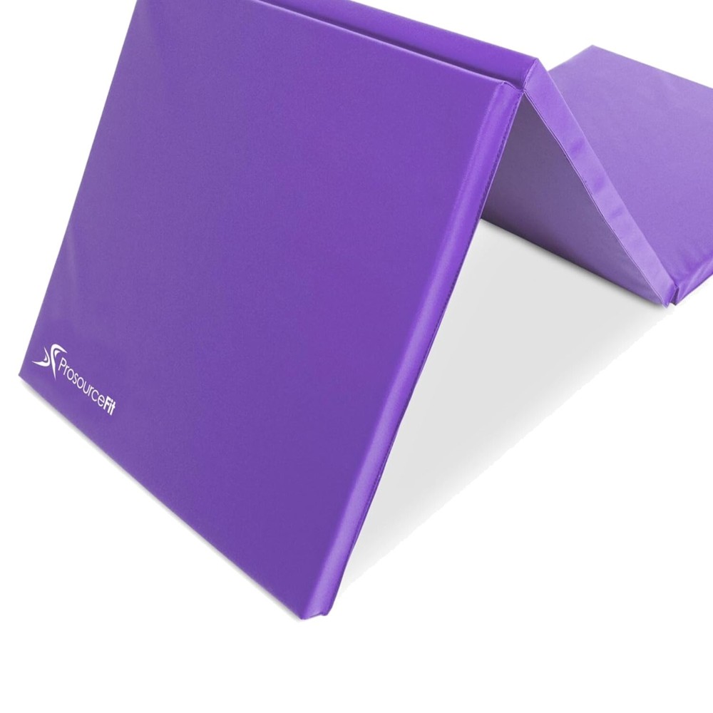 Portable Tri-Fold 6'x2' Exercise Mat with Carrying Handles - Ideal for Any Gym