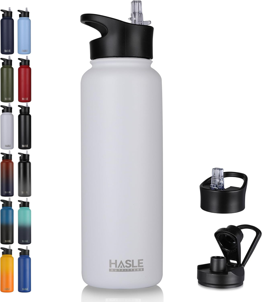 40Oz Stainless Steel Water Bottle, Vacuum Insulated Double Walled Leak Proof Spo