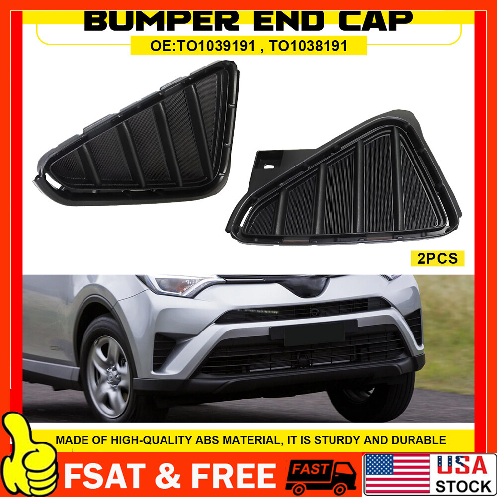 Front Fog Light Opening Cover For 2016-2018 Toyota RAV4 Left&Right 2PCS