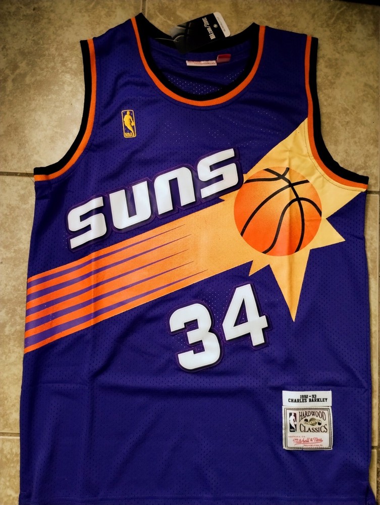Phoenix Suns Jersey Charles Barkley #34 Throwback Stitched Jersey US Seller
