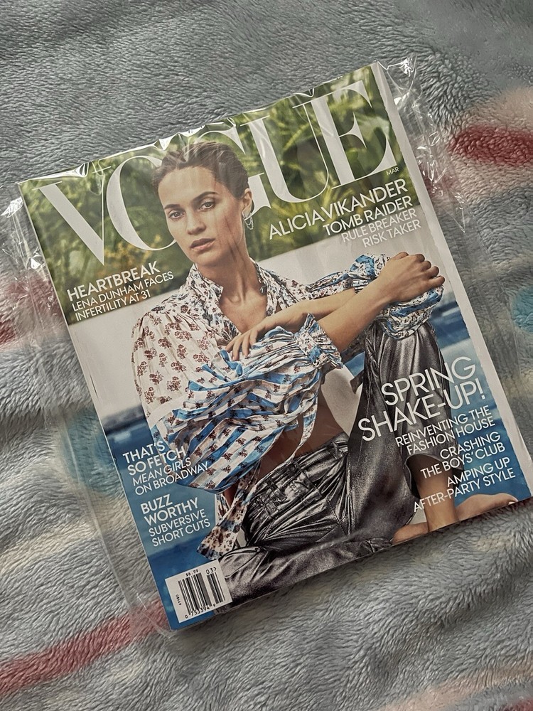 Alicia Vikander Vogue March 2018 Magazine | Tomb Raider Lena Dunham Mean Girls