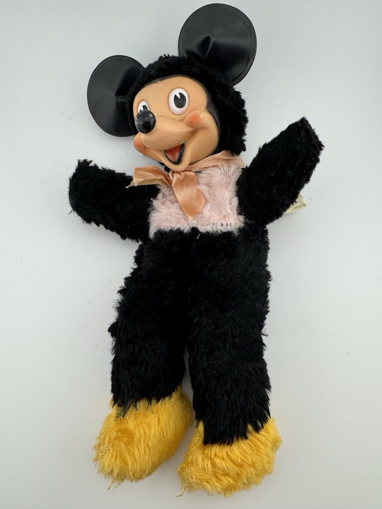 Vintage Gund Mickey Mouse Plush Rubber Face Walt Disney Sani Foam Stuffed Toy