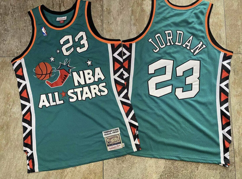 Chicago Bulls Michael Jordan green eastern Allstar NBA basketball retro jersey