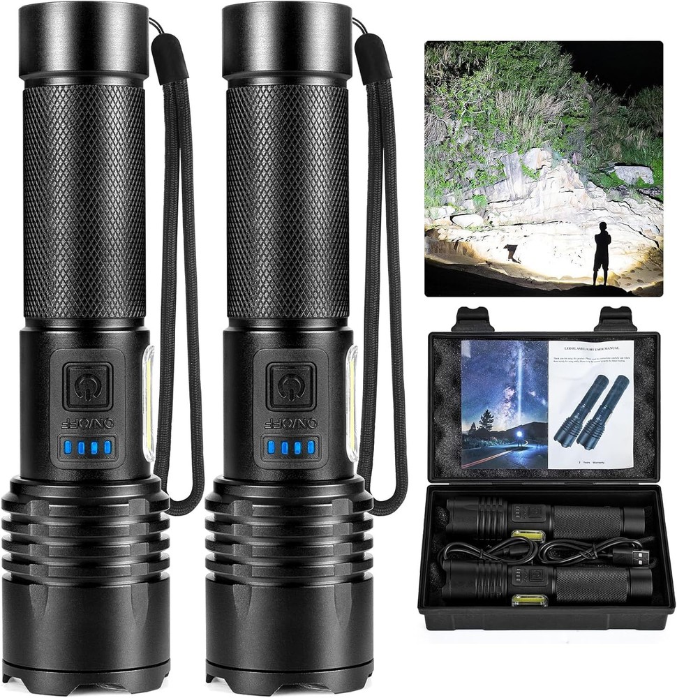 Flashlights High Lumens Rechargeable 990000 Lumens Super Bright Led