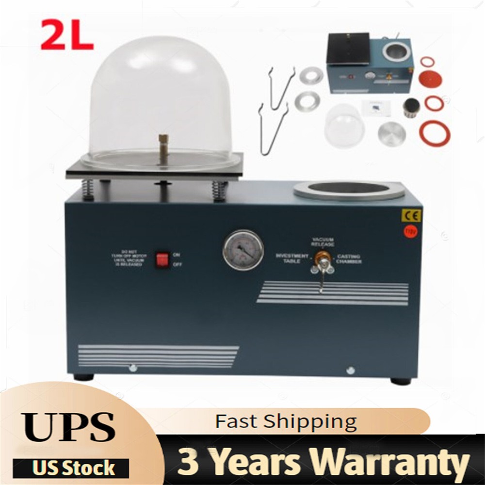 2L Vacuum Investing Casting Investment Machine for Jewelry Lost Wax Cast 110V