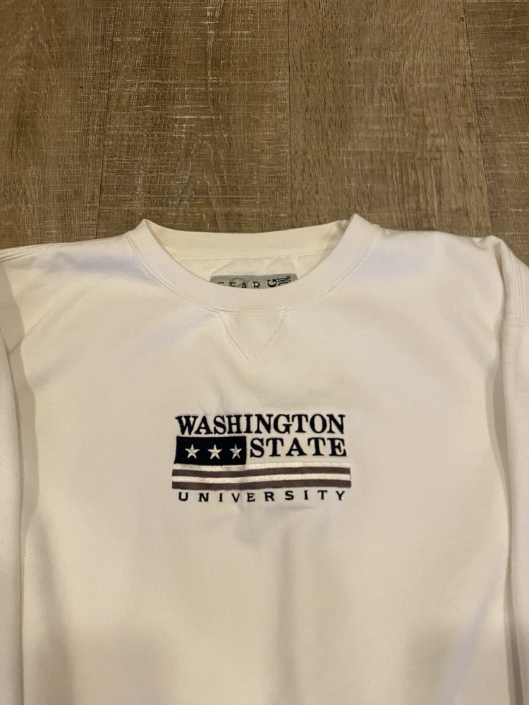 Vintage 90s WSU Cougars NCAA Pullover Crewneck Sweatshirt Size L
