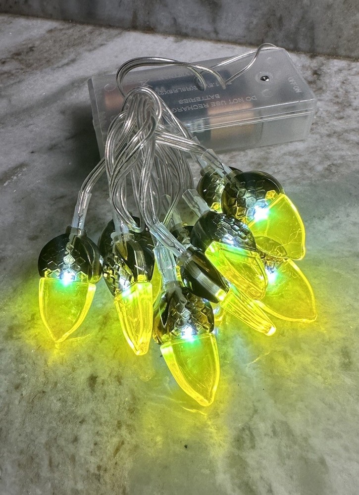 Seasonal Col 10 LED Lights For Indoor Total Length 3 Ft. Lighted 2ft Acorn Shape-image