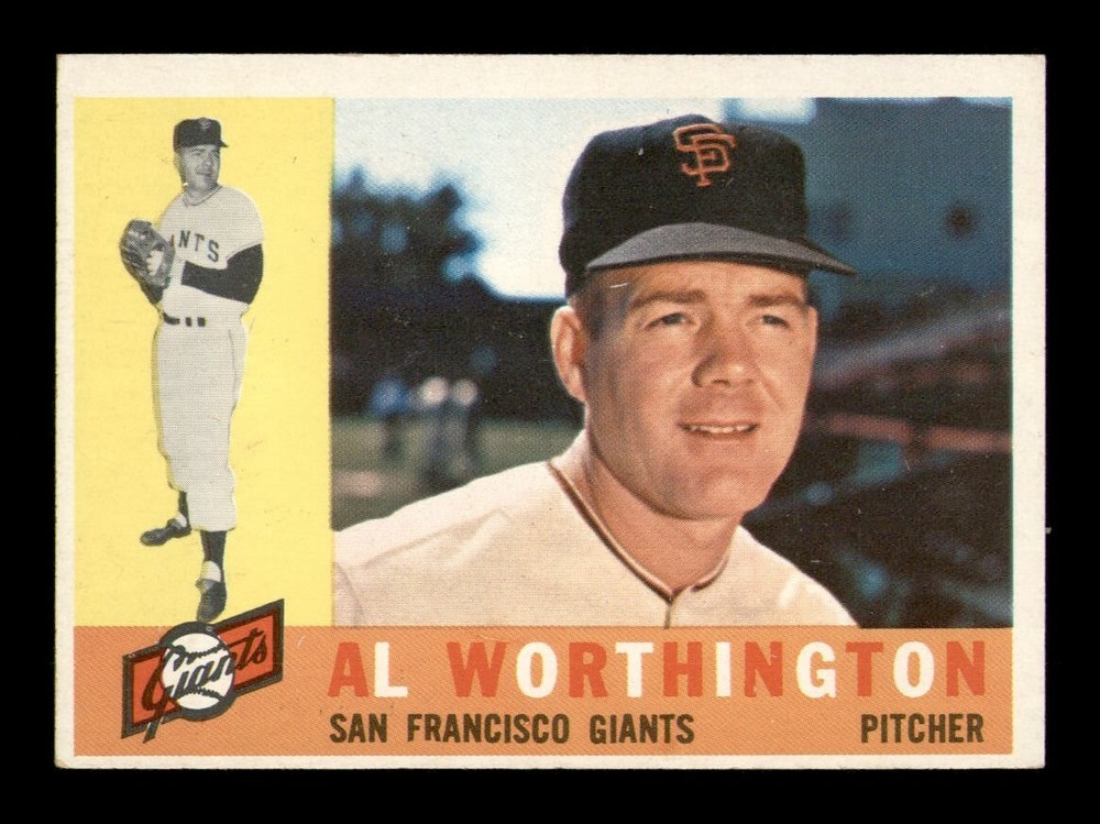 1960 Topps #268 Al Worthington EX-MINT Baseball Card OBGcards