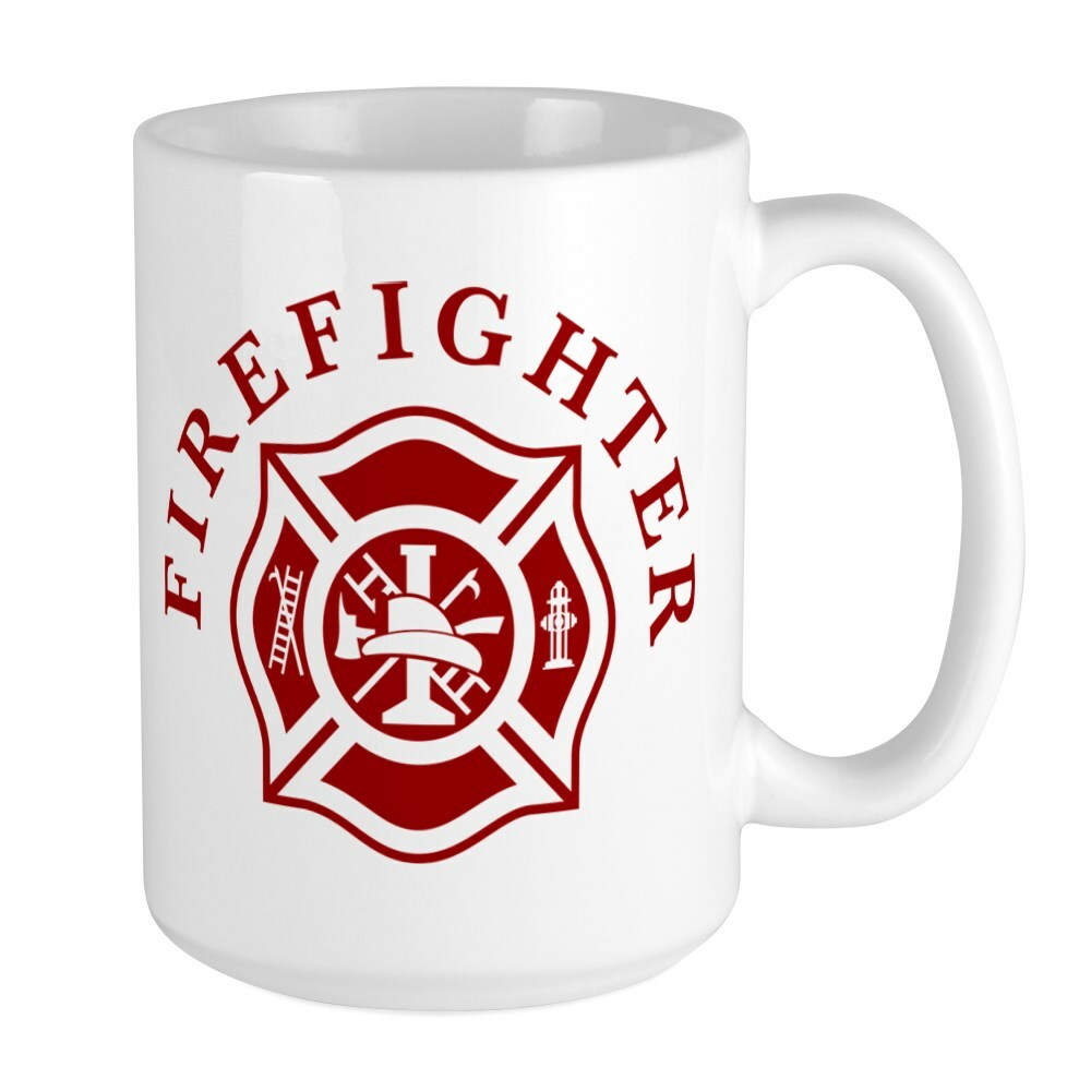 CafePress Firefighter Coffee Mug, Large 15 oz. White Coffee Cup (264120709)