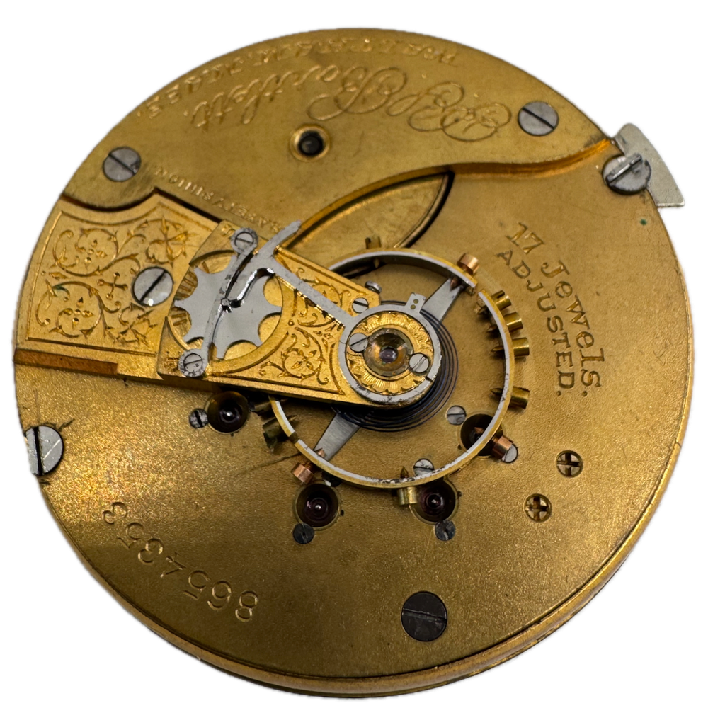 Antique 1898 Waltham 17 Jewel Hunter Pocket Watch Movement PS Bartlett USA