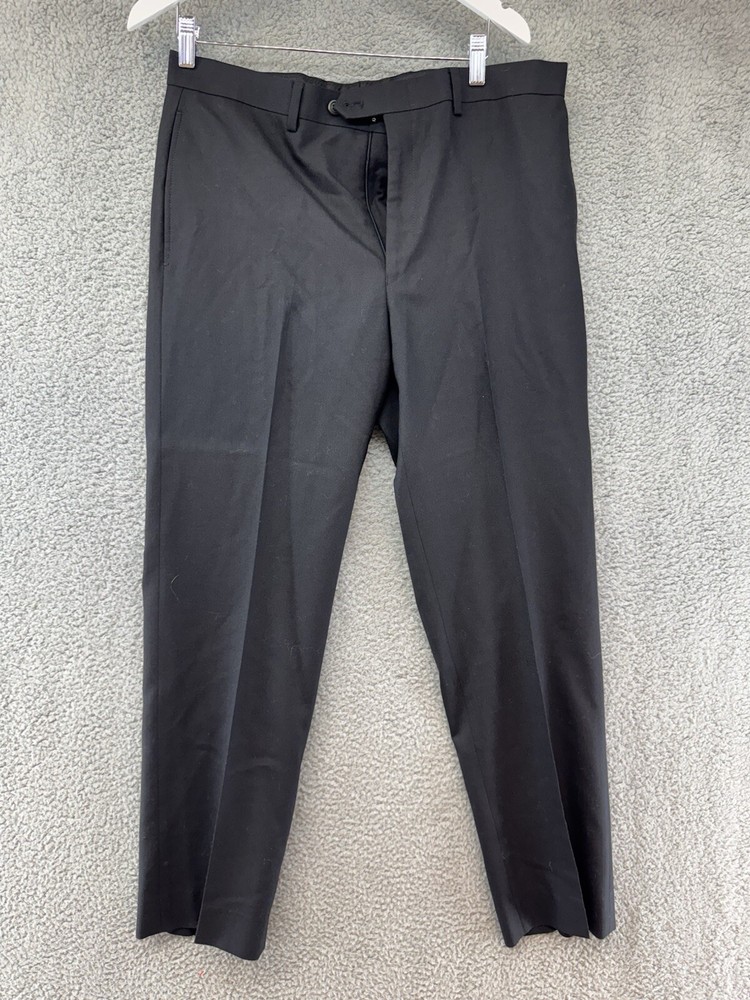 Ralph Lauren Men's Size 34 Black Polyester Blend Dress Pants EUC