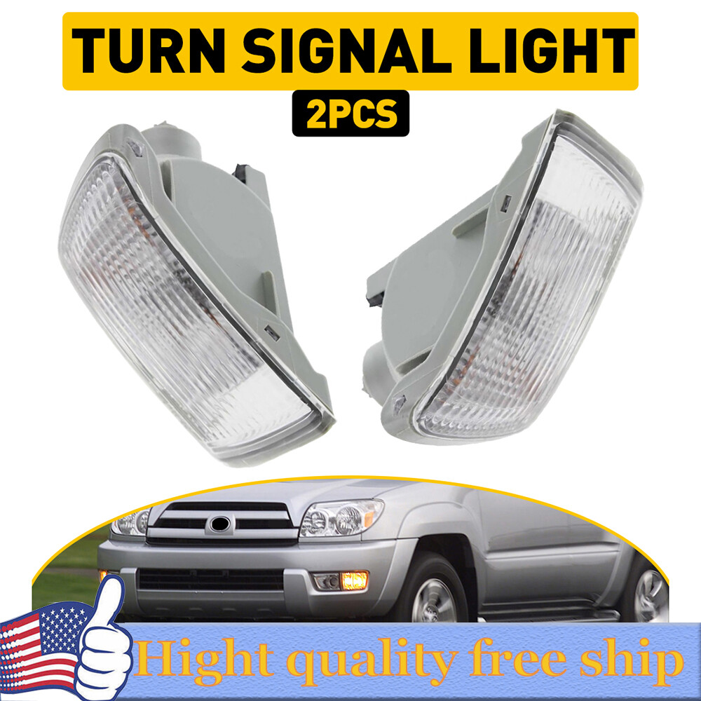 For 2003-2005 Toyota 4Runner Clear Front Corner Parking Turn Signal Light Covers