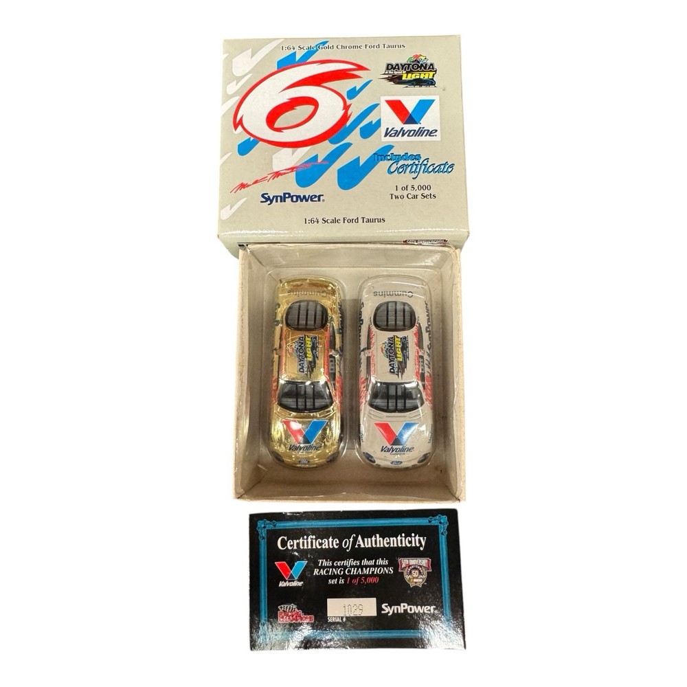 Mark Martin #6 1/64 Two Car NASCAR Set Valvoline 1998 Racing Champions Gold