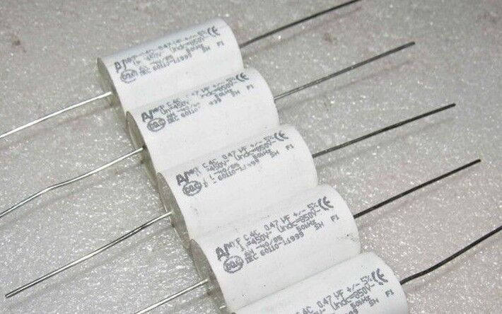 2PCS Italy AV 0.47UF 850V 450VAC MKP Axial Film Capacitor ARCOTRONICS