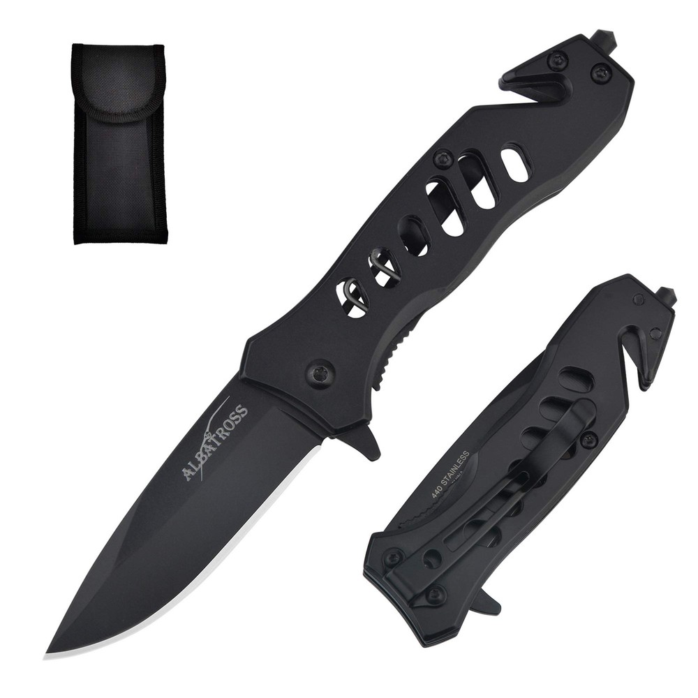ALBATROSS EDC Cool Sharp Tactical Folding Pocket Knife with SpeedSafe Spring Assist