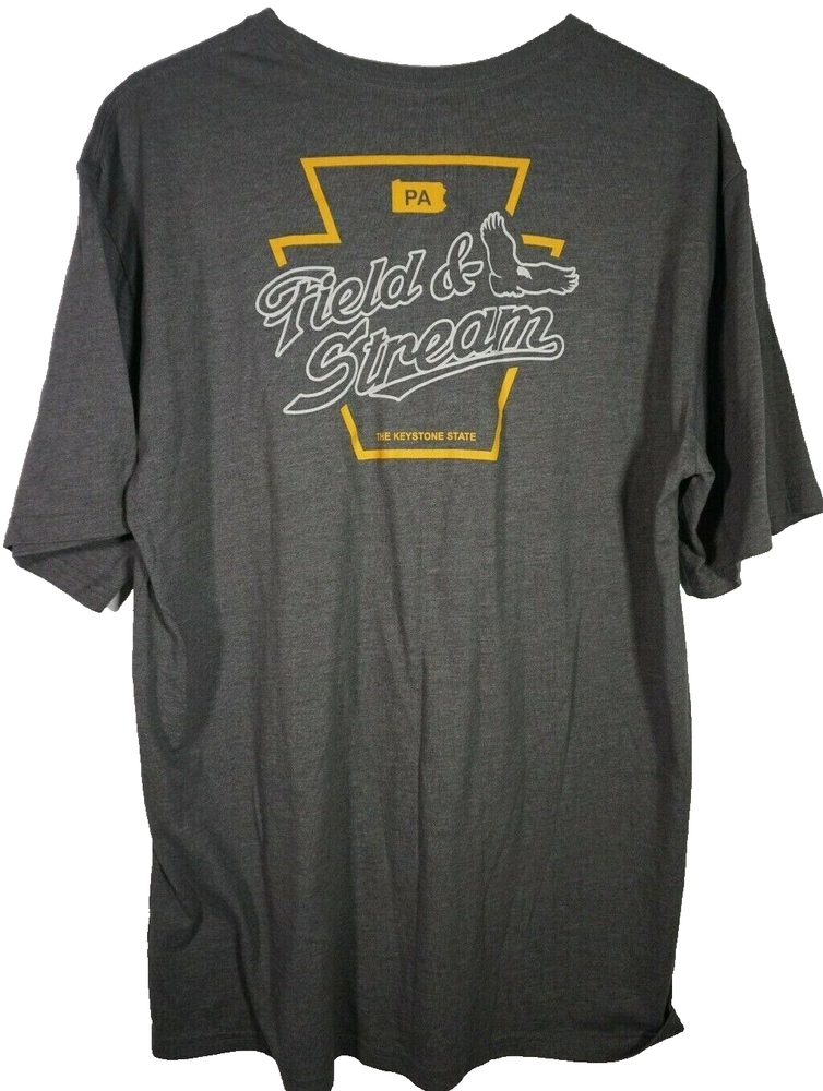Field & Stream Men Medium Pennsylvania PA The Keystone State 2-Sided T-Shirt EUC