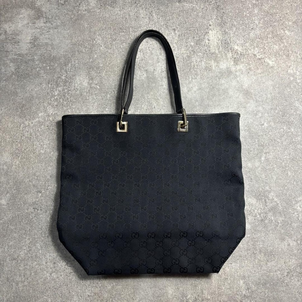 Vintage 2000s Gucci GG Logo Tote Handbag Fits A4 Size