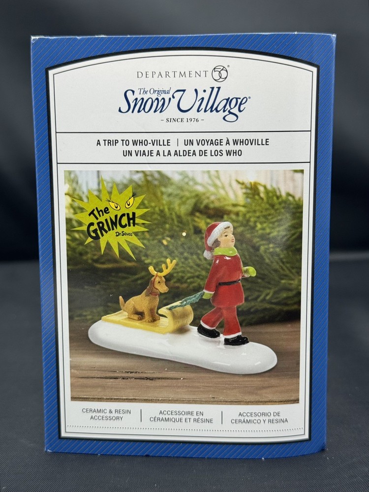 Department 56 Original Snow Village- A Trip to Who-Ville The Grinch NIB