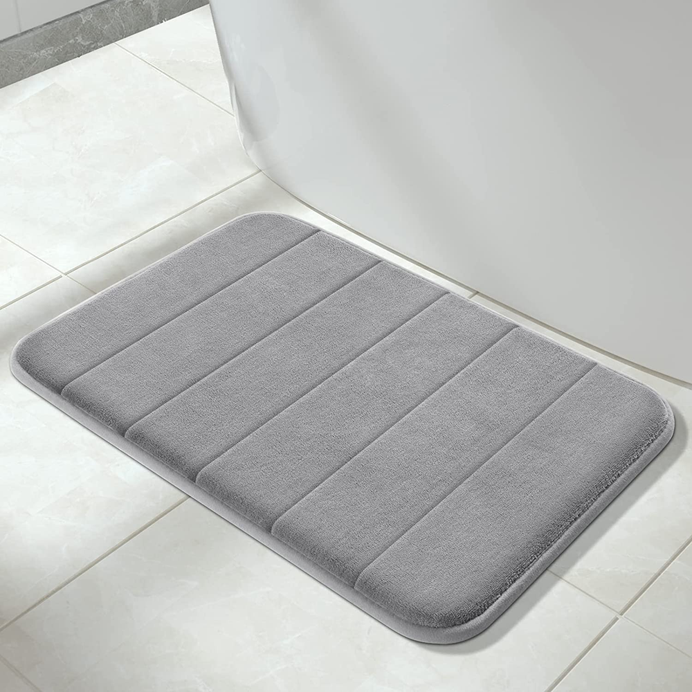 Super Soft Memory Foam Bath Mat – Absorbent Non-Slip Bathroom Rug 24x17 Inch Quick Dry