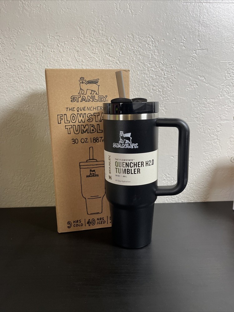 Naijel Graph Stanley Cup Tumbler Black Quencher H2.0 Flowstate 30 Oz ✅🆕🎄🎅