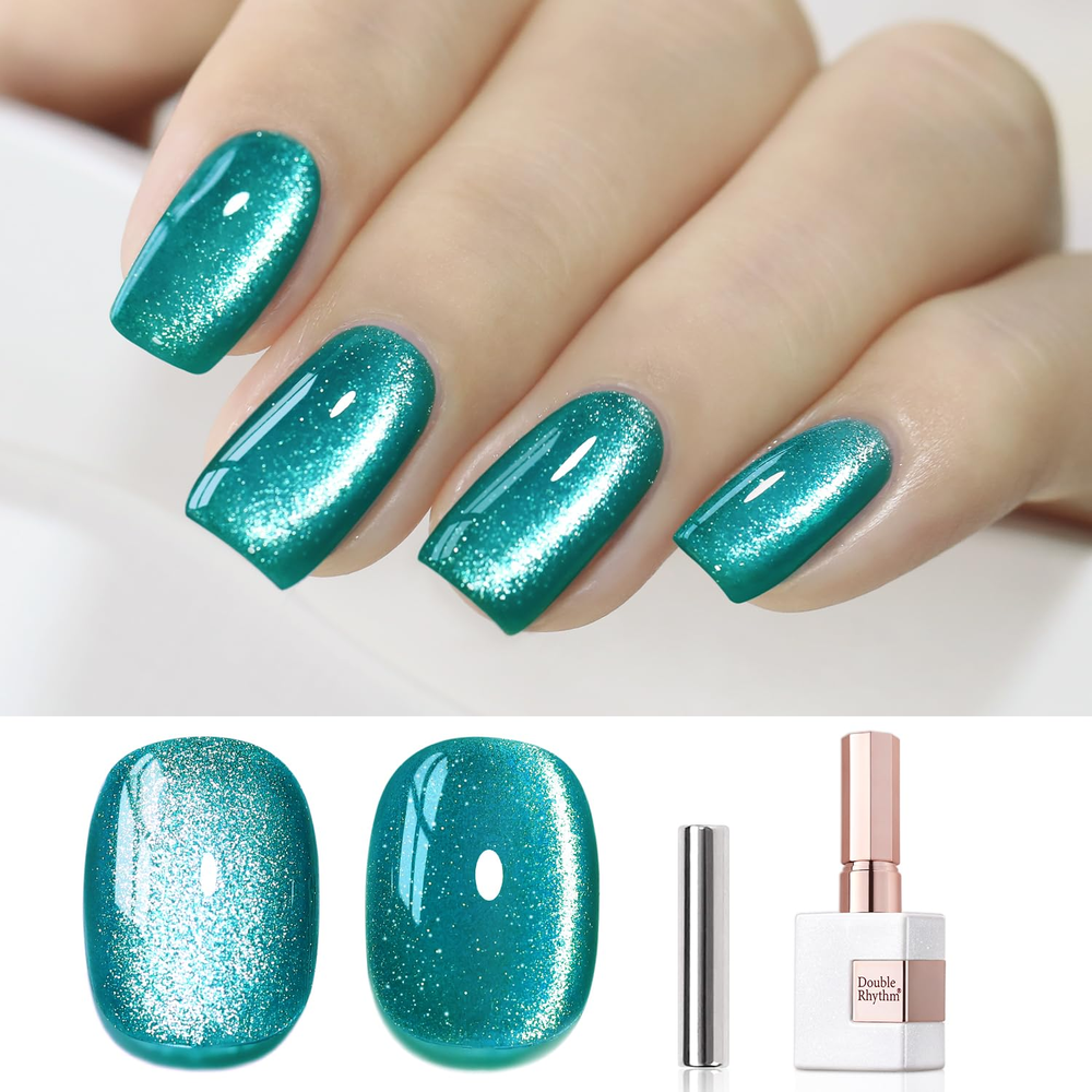 0.5 OZ Cat Eye Gel Polish 15ML with Magnet Holographic Glitter Shimmer Translucent